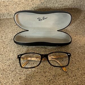 Ray-Ban prescription Black Glasses with carrying Case - EUC